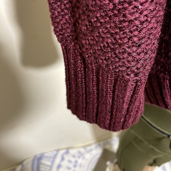 Sz 2XL women’s Calvin Klein Jeans knit sweater pullover burgundy crewneck - Picture 7 of 16